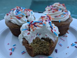 Vanilla cupcakes made with Metta Gluten Free Flour