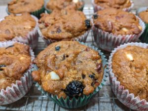 Christmas Fruit Cake Muffins made with Metta Gluten Free Flour
