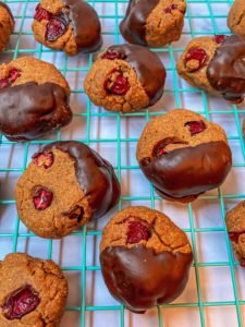 Chocolate Cranberry Cookies made with Metta Gluten Free Flour