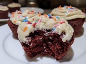 Red Velvet Cupcakes made with Metta Gluten Free Flour