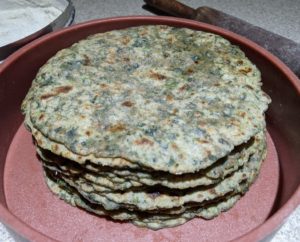 Spinach Tortillas made with Metta Gluten Free flour
