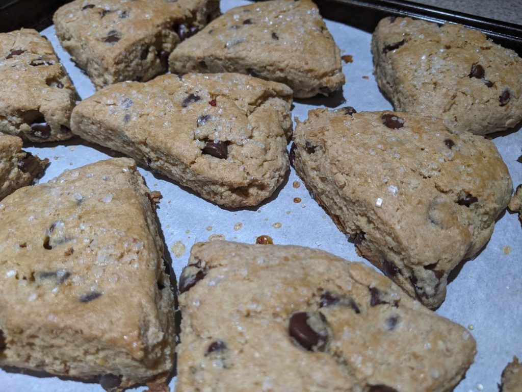 Chocolate Chips Almond Scones made with Metta Gluten Free Flour