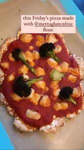 Easy pizza crust made with Metta Gluten Free Flour