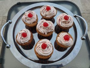 Cherry Cupcakes made with Metta Gluten Free Flour