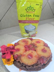 Pineapple Upside Down Cake made with Metta Gluten Free Flour