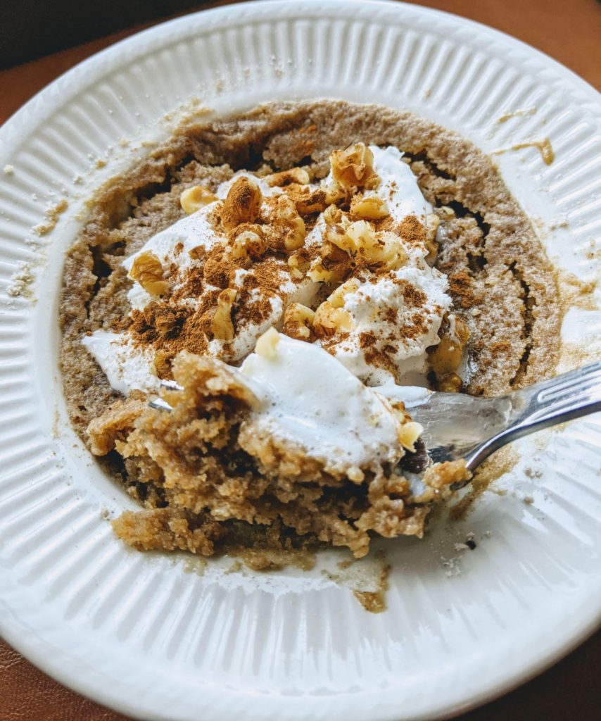 Apple Cinnamon Mug Cake made with Metta Gluten Free Flour