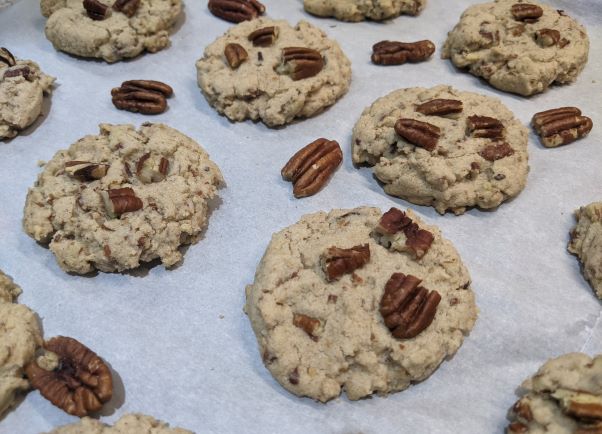 Butter Pecan Cookies made with Metta Gluten Free Flour